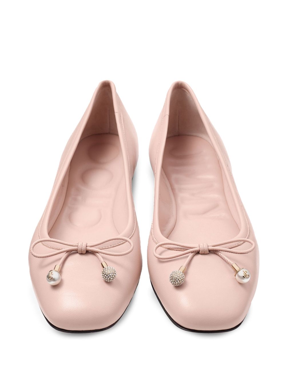 Jimmy Choo Elme Ballet Flats In Powder