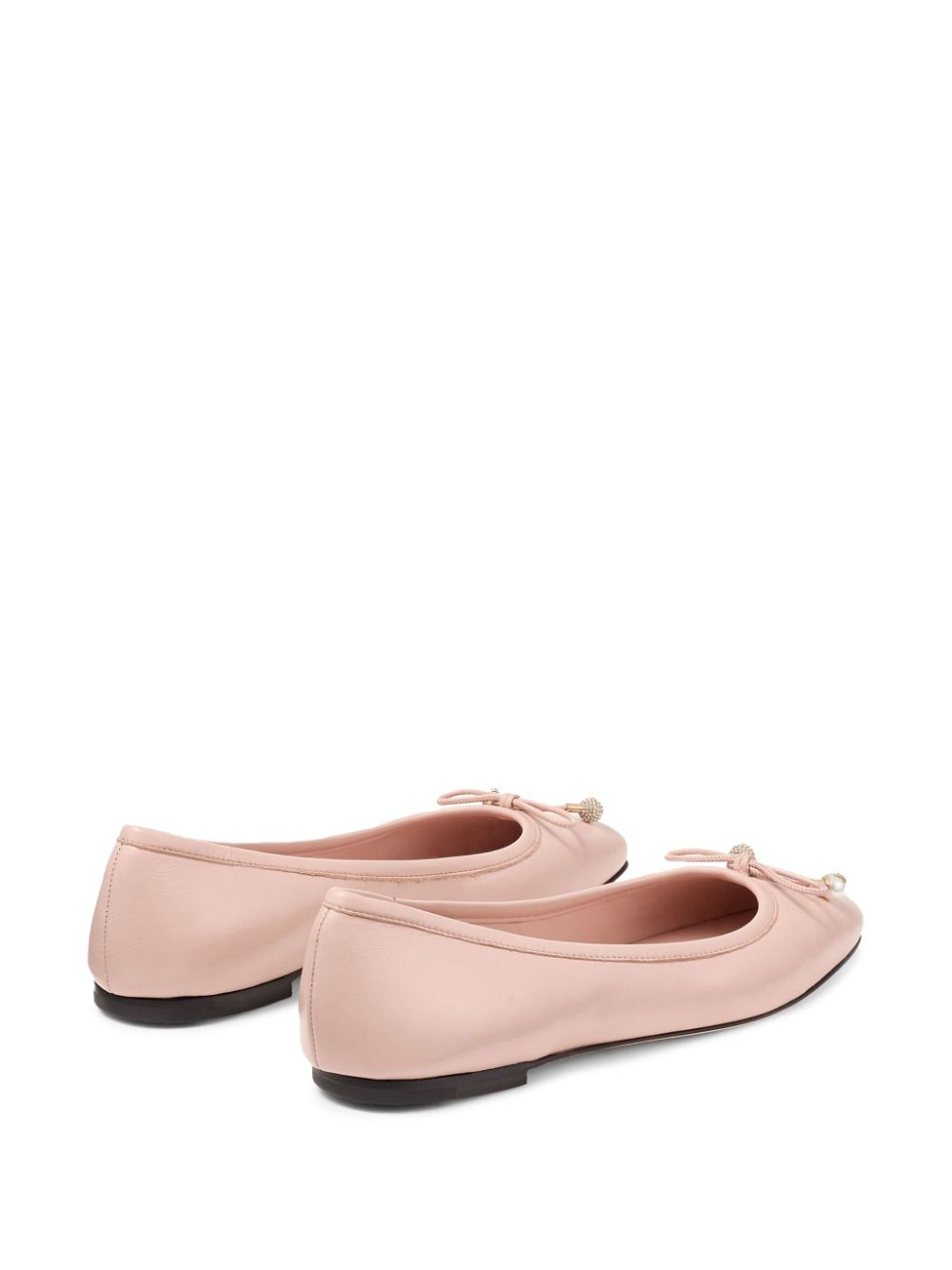 Jimmy Choo Elme Ballet Flats In Powder