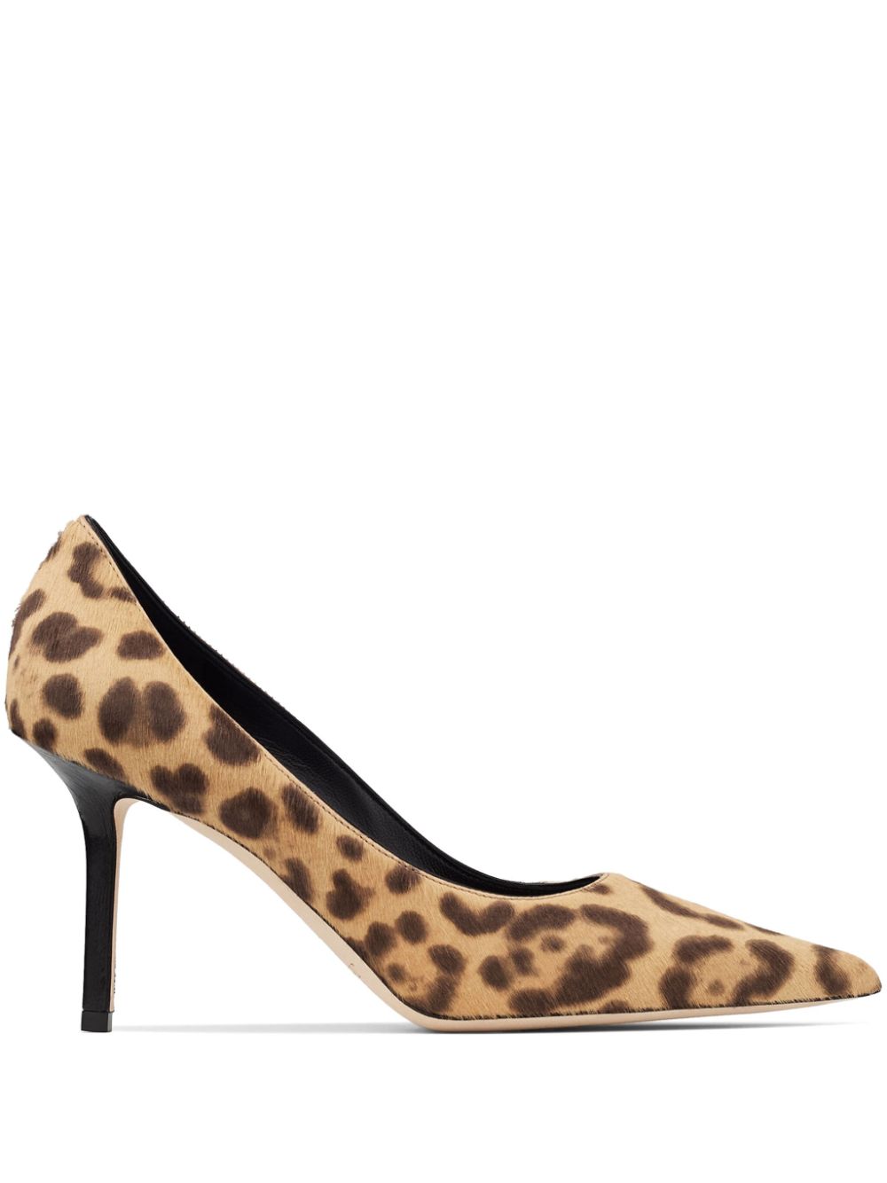 Jimmy Choo Love 85 Leopard Print Pony Pumps