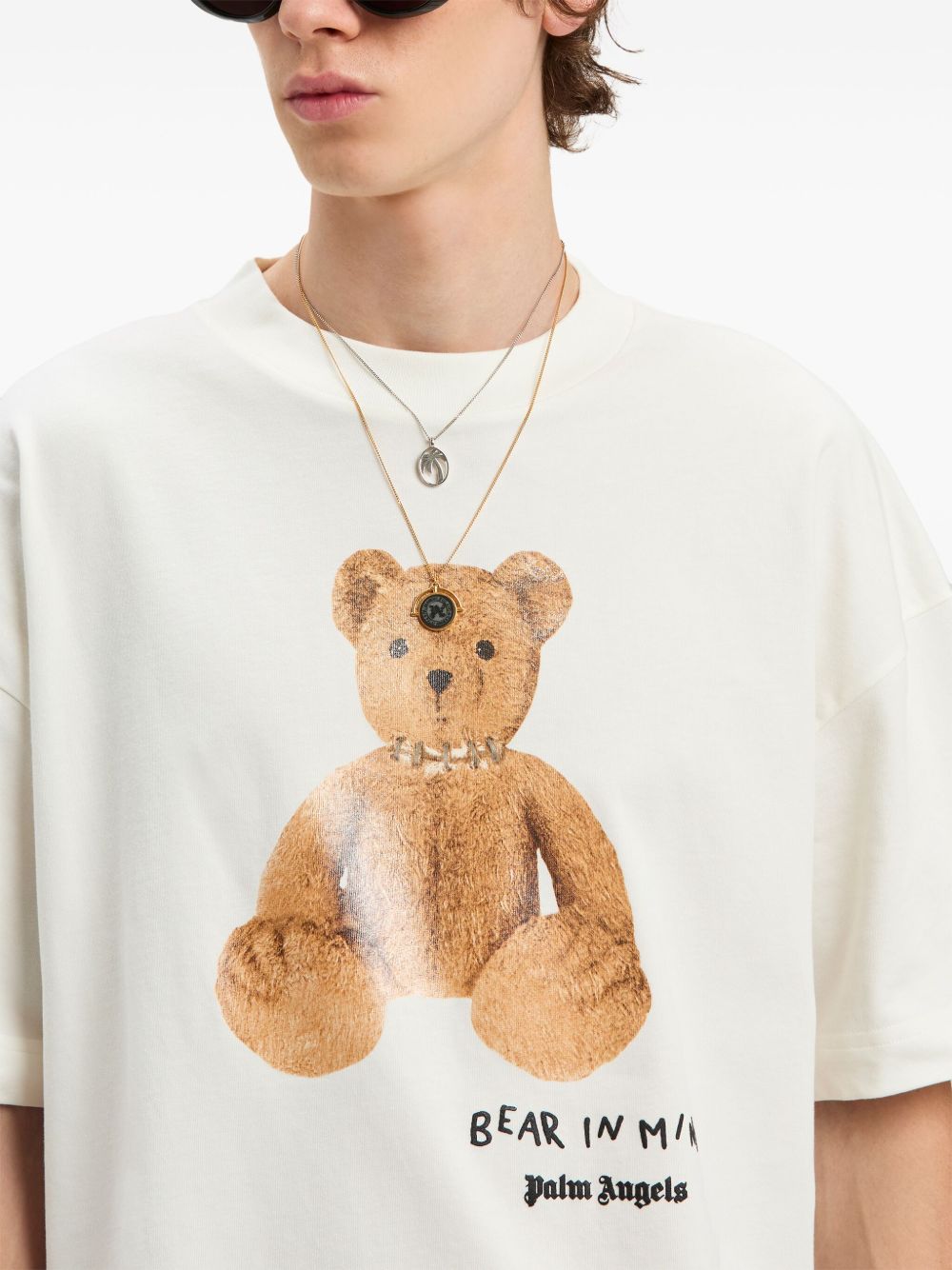 Palm Angels Bear Print T-shirt White