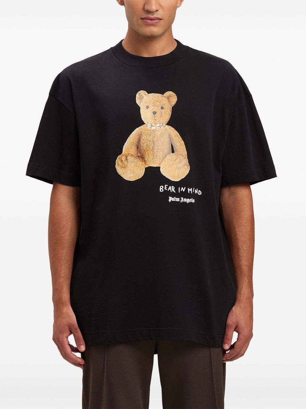 Palm Angels Bear Print T-shirt Black