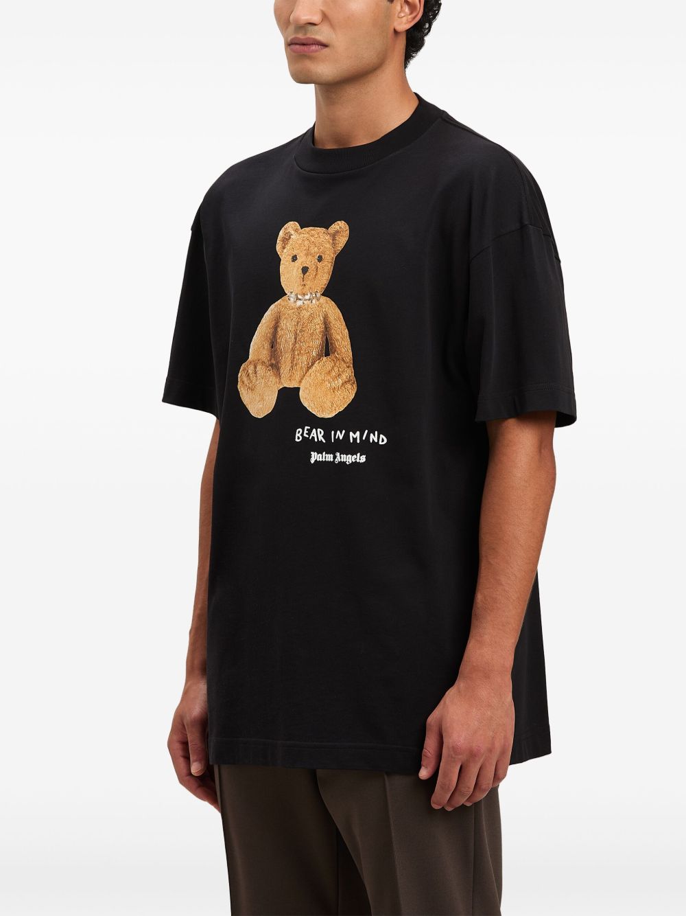 Palm Angels Bear Print T-shirt Black