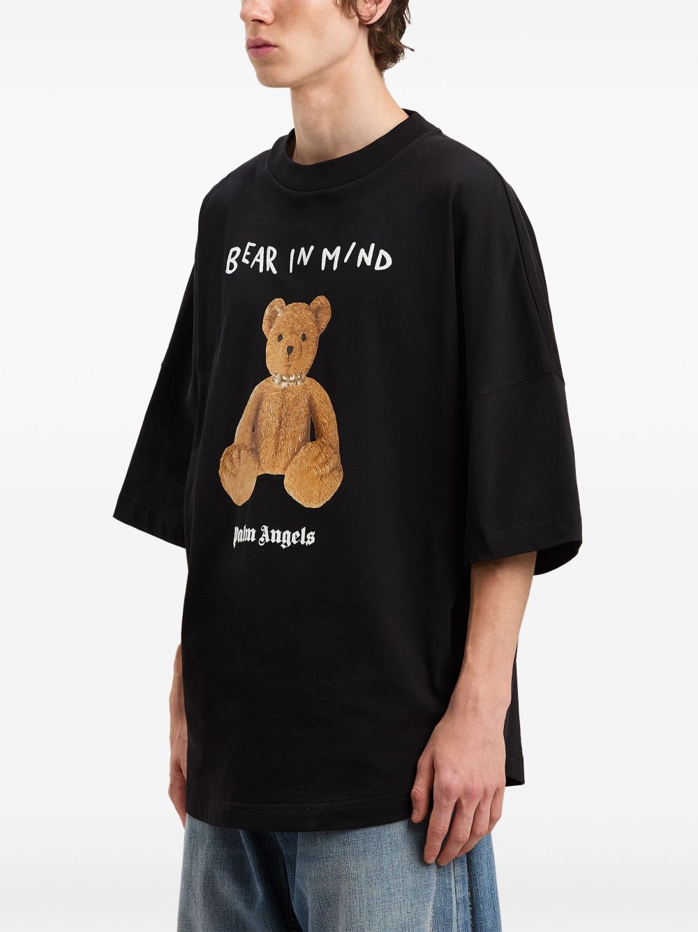 Palm Angels Bear Print T-shirt Black