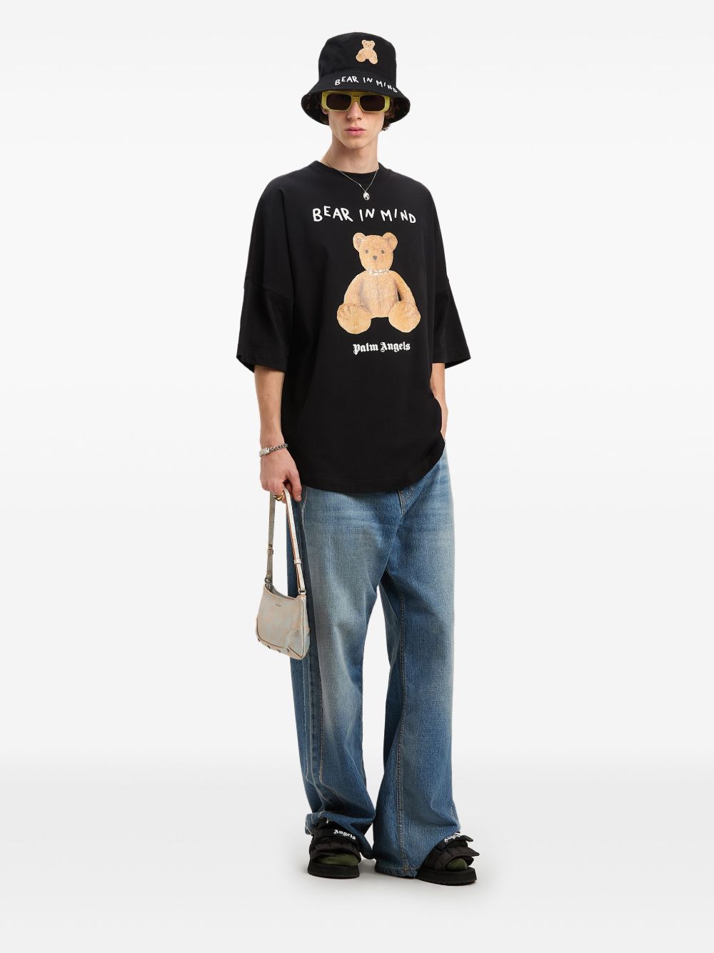 Palm Angels Bear Print T-shirt Black