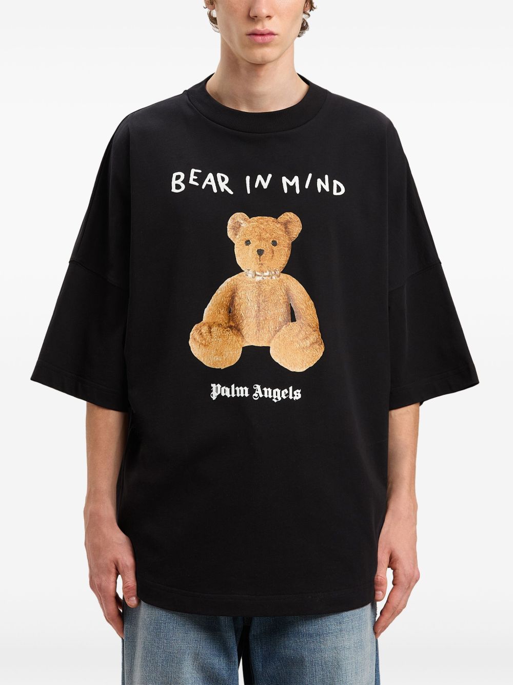 Palm Angels Bear Print T-shirt Black