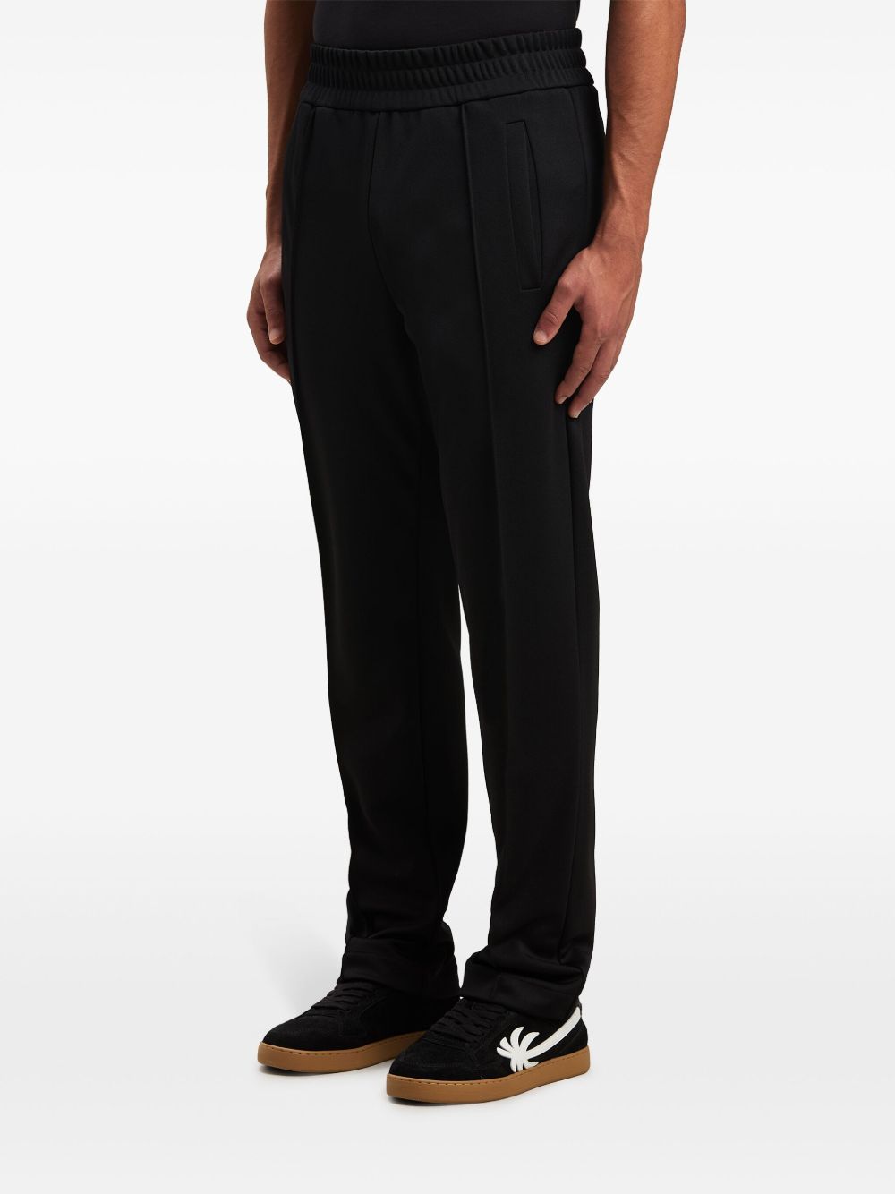 Palm Angels Logo Print Trousers Black