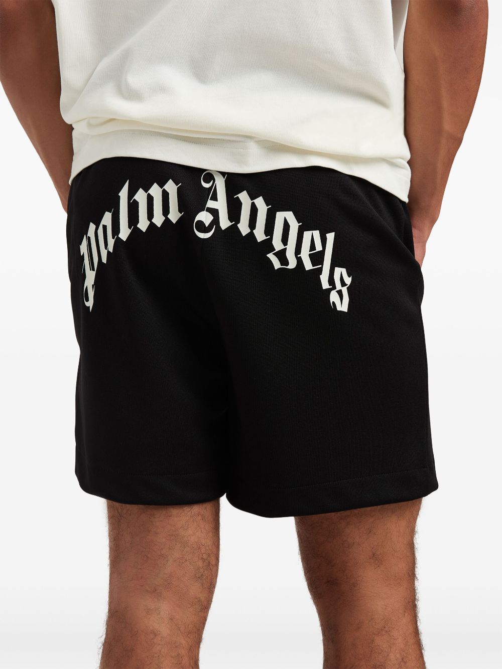 Palm Angels Logo Shorts Black