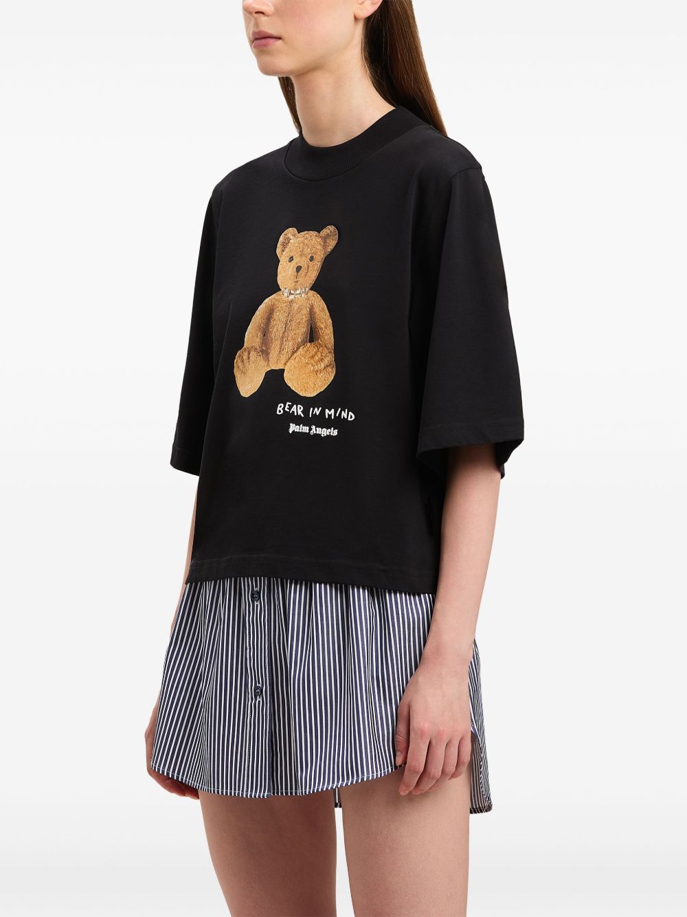 Palm Angels Bear Print T-shirt Black