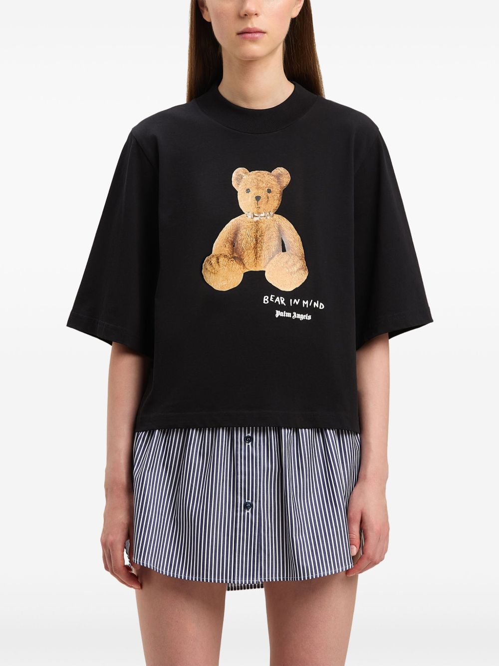 Palm Angels Bear Print T-shirt Black