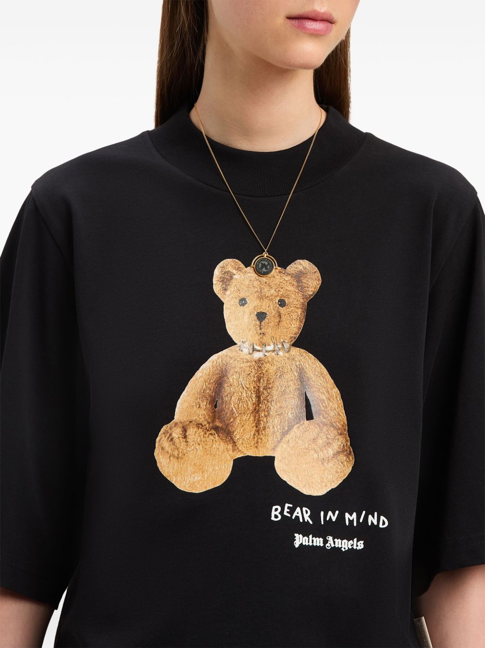 Palm Angels Bear Print T-shirt Black