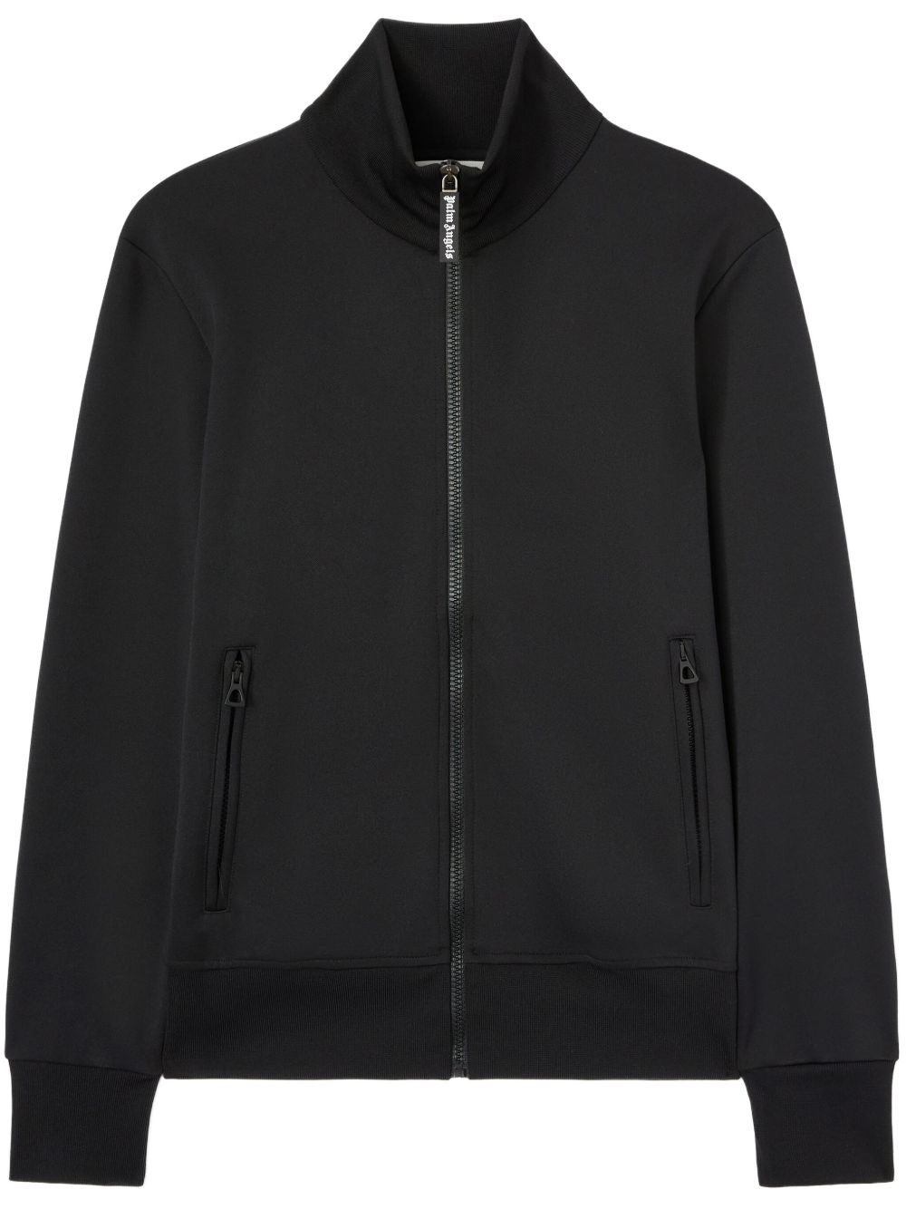 Palm Angels Zip Up Logo Jacket Black