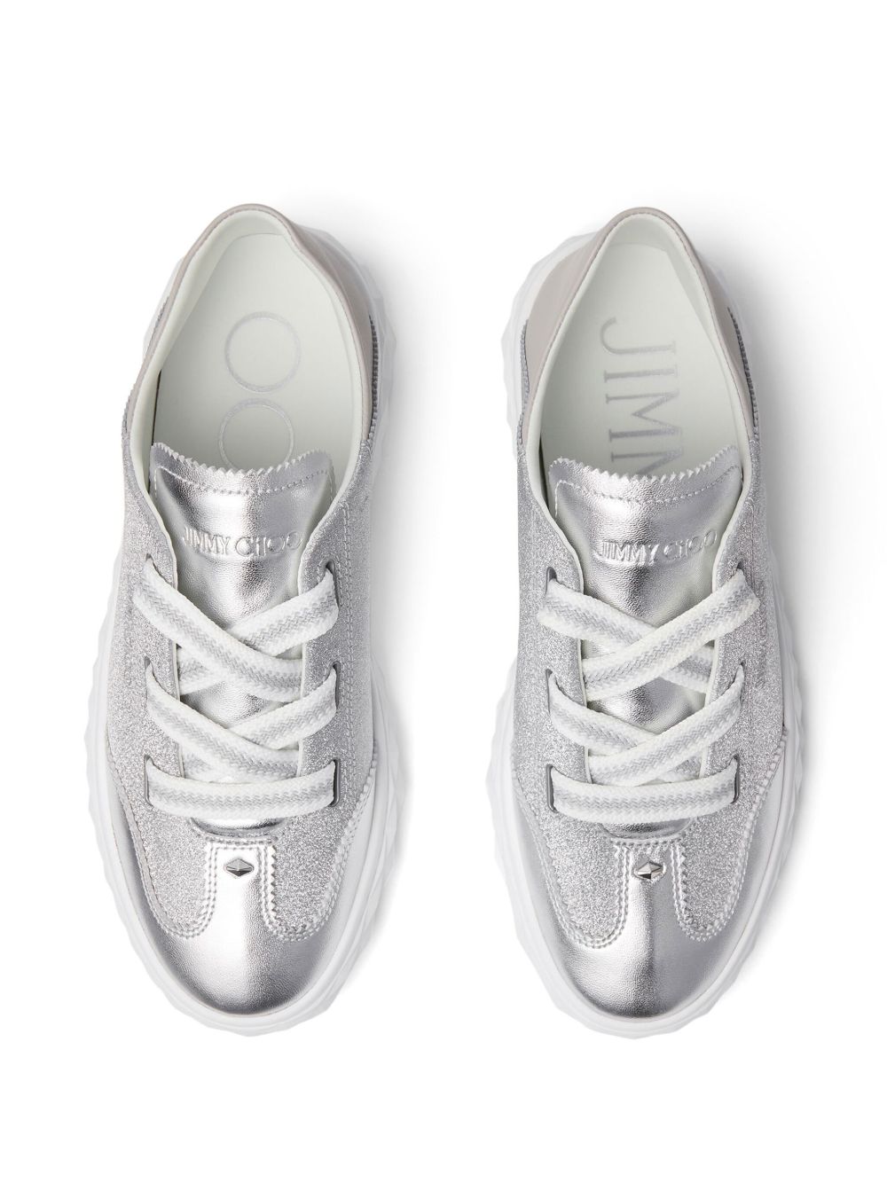 Jimmy Choo Diamond Light Flex Sneakers Silver