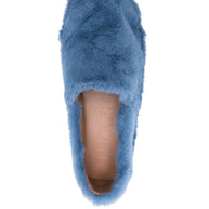 Marni Faux Fur Slip-on Loafers - Blue