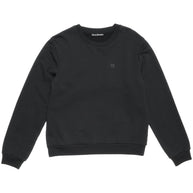 Acne Black Cotton Face Logo Sweatshirt