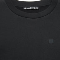 Acne Black Cotton Face Logo Sweatshirt