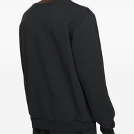 Acne Black Cotton Face Logo Sweatshirt