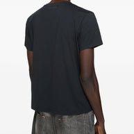 Acne Cotton Face Logo T-shirt In Black
