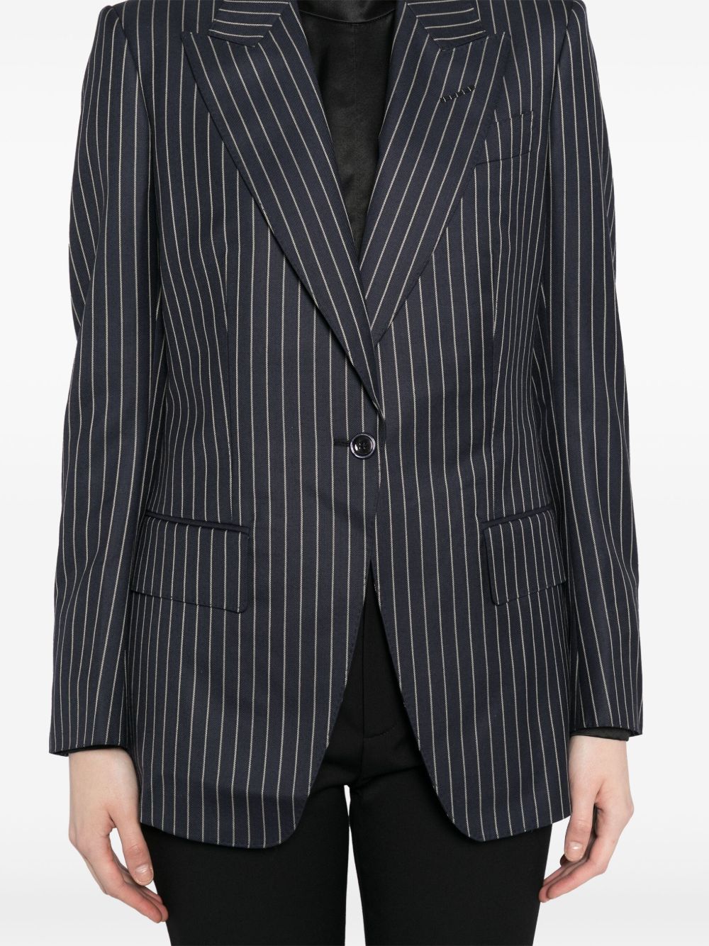 Tom Ford Pinstripe Jacket Blue