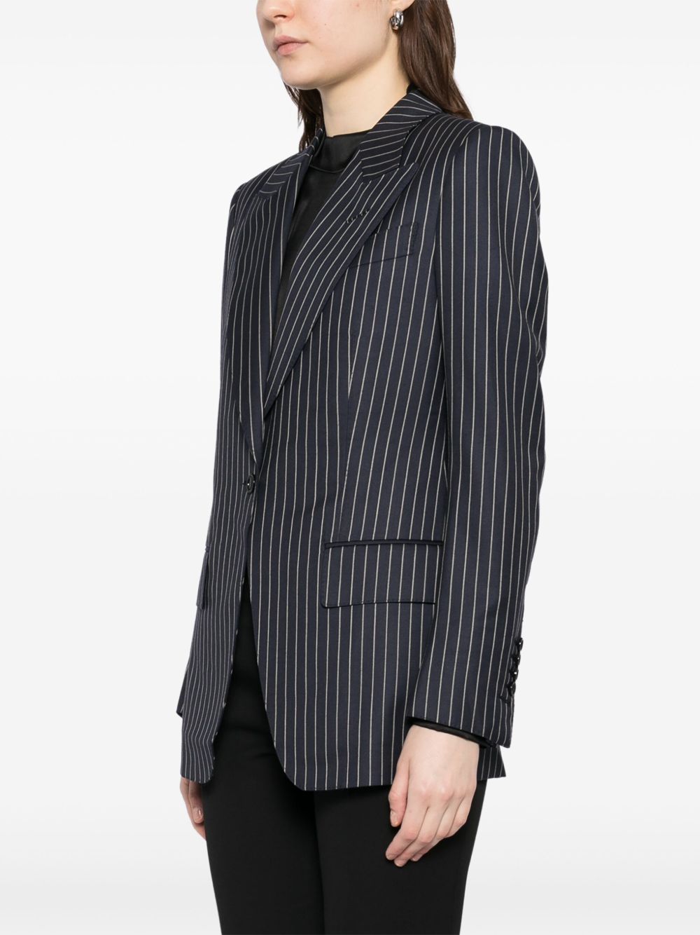 Tom Ford Pinstripe Jacket Blue