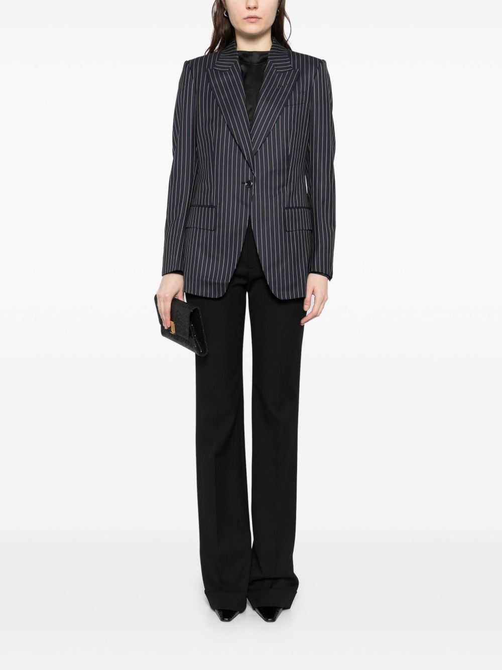 Tom Ford Pinstripe Jacket Blue