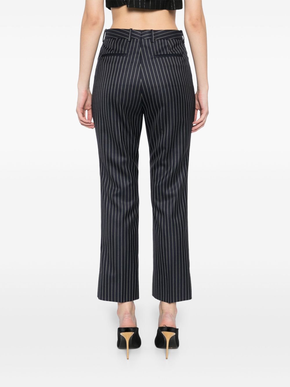 Tom Ford Pinstripe Trousers Blue