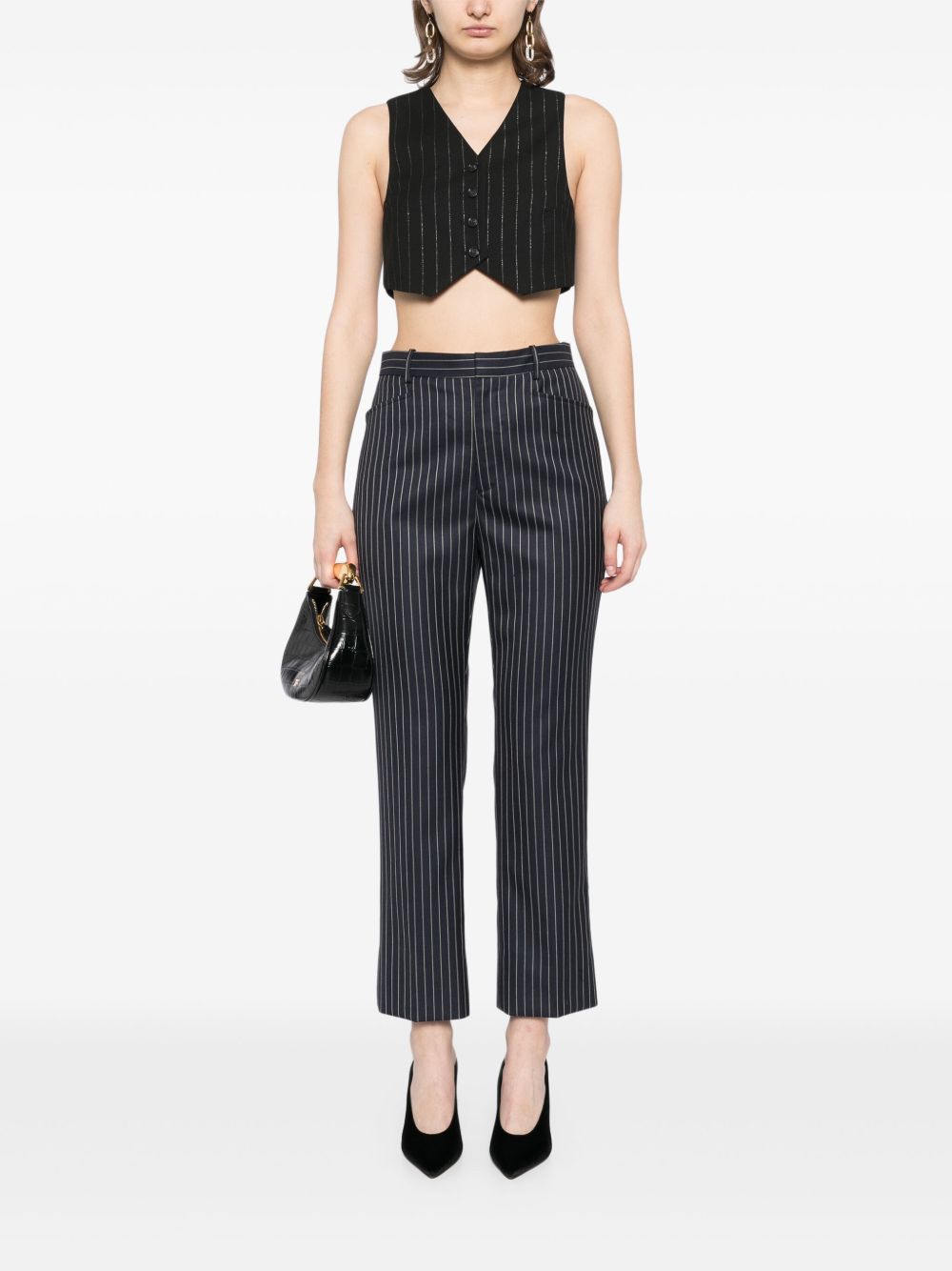 Tom Ford Pinstripe Trousers Blue