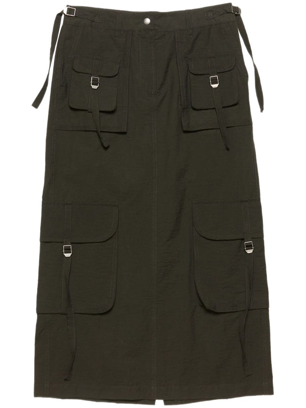 Acne Studios Cargo Midi Skirt In Grey