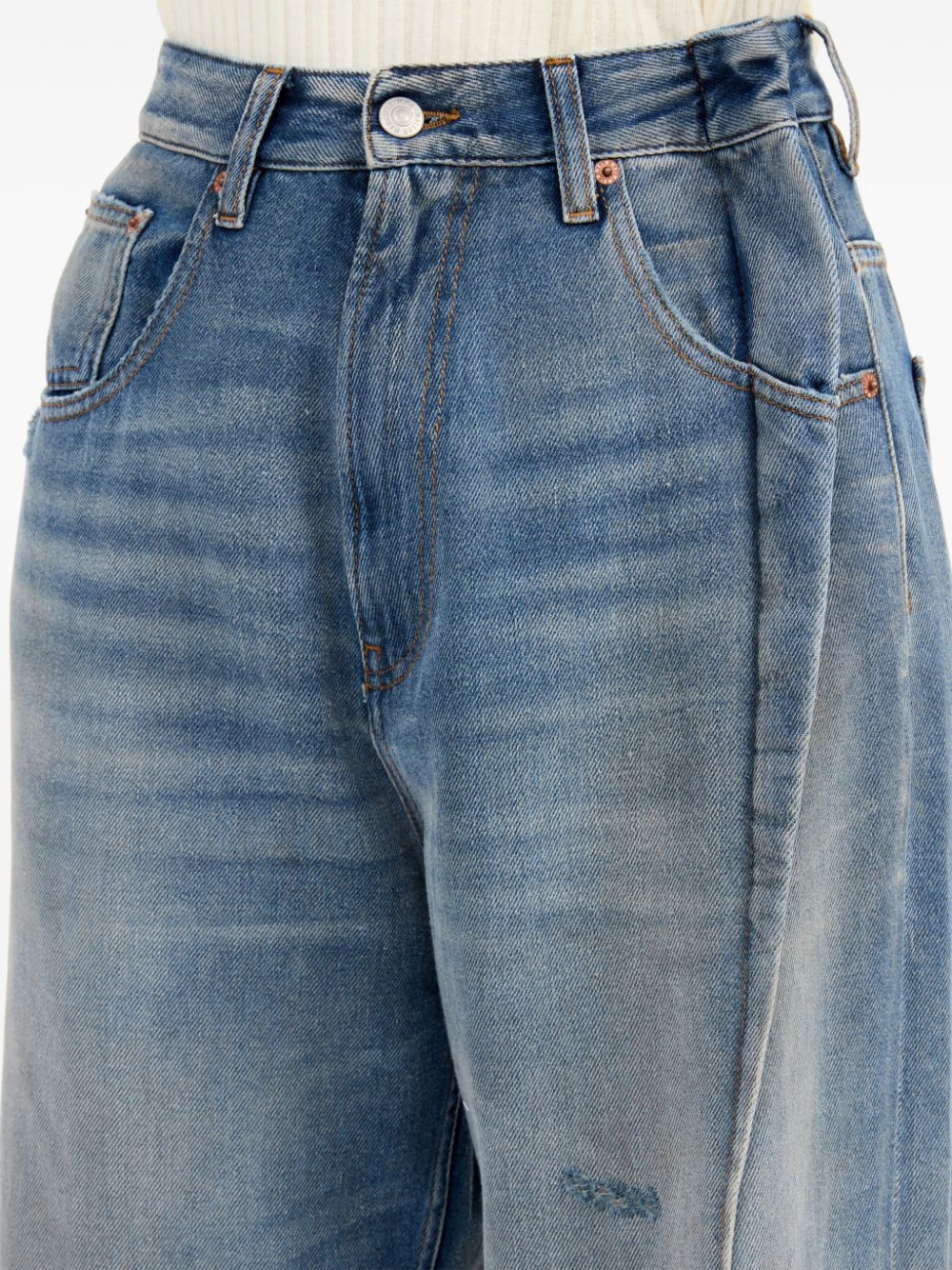 MM6 Maison Margiela Distressed Finish Jeans Clear Blue