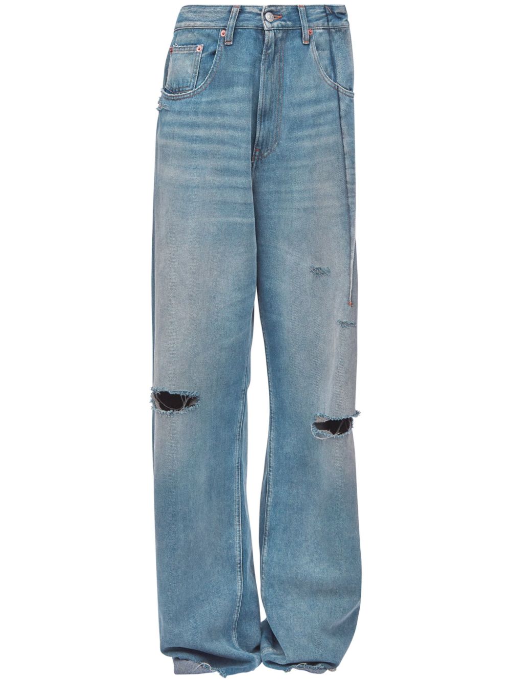 MM6 Maison Margiela Distressed Finish Jeans Clear Blue