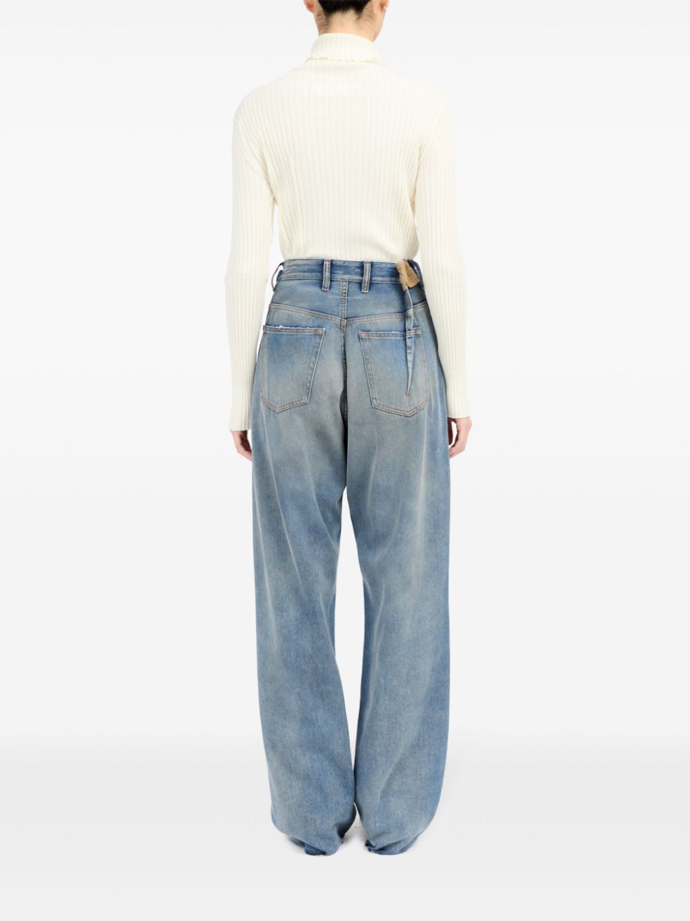 MM6 Maison Margiela Distressed Finish Jeans Clear Blue