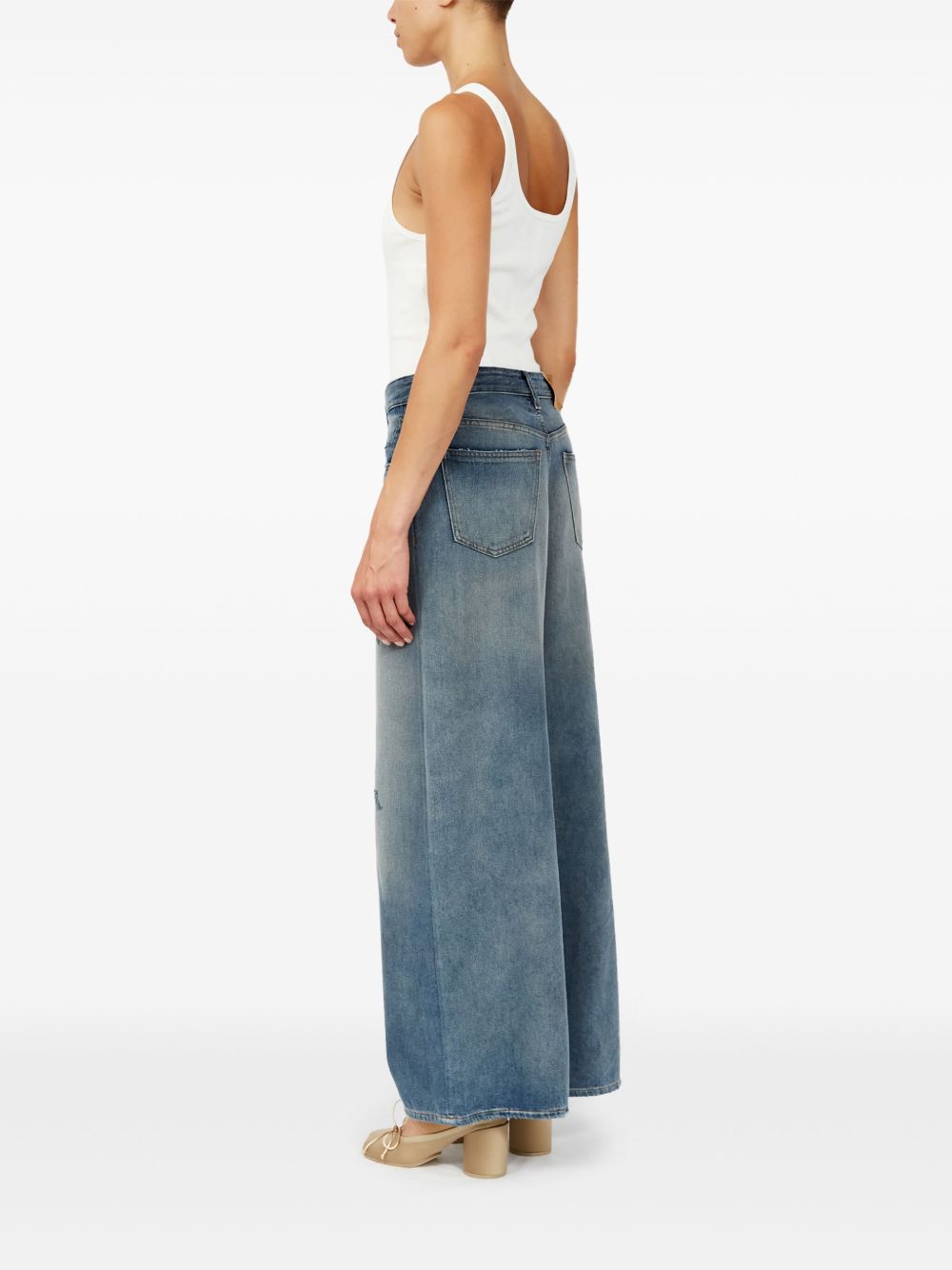 MM6 Maison Margiela Drawstring Waist Jeans Clear Blue