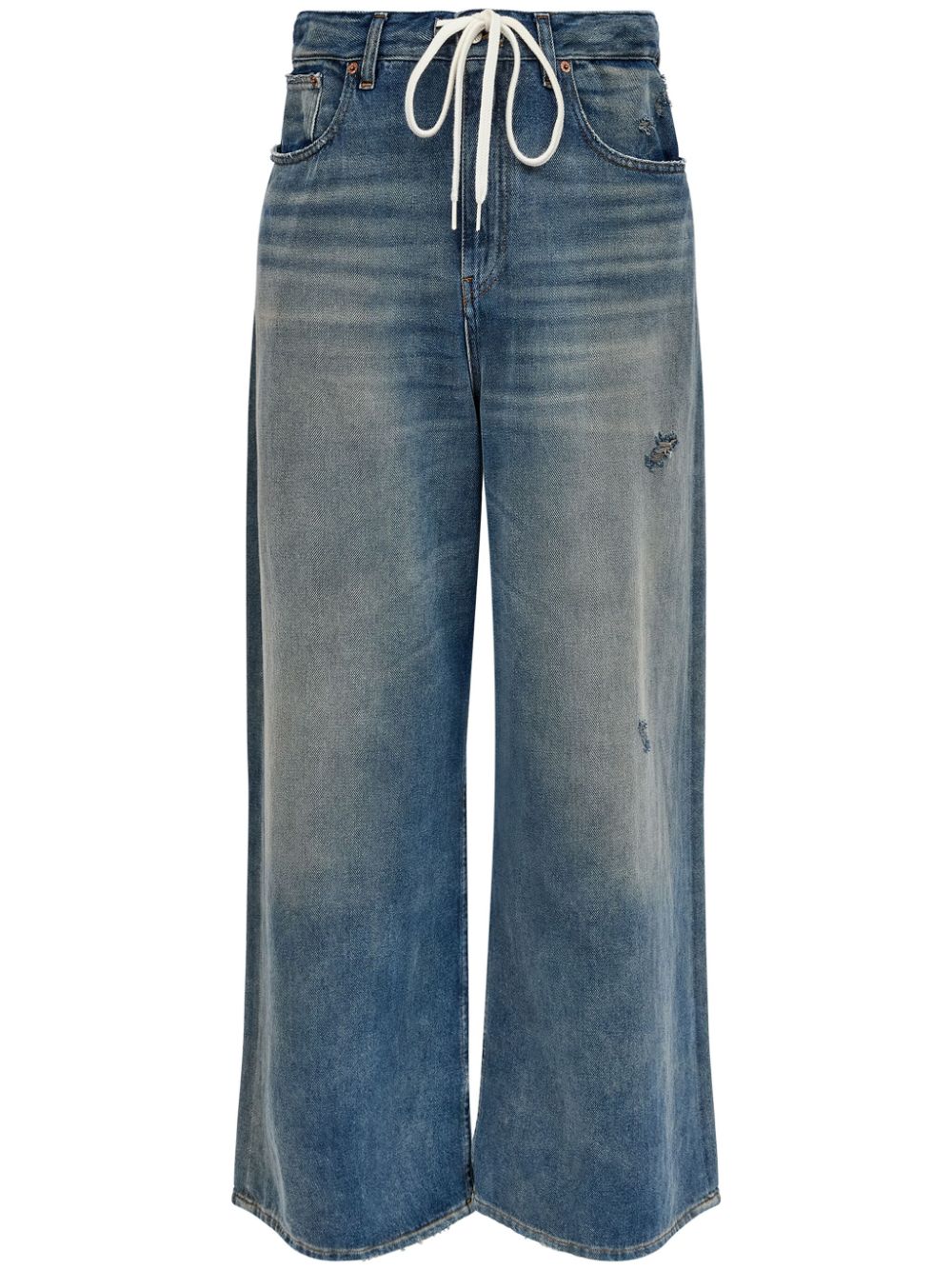 MM6 Maison Margiela Drawstring Waist Jeans Clear Blue