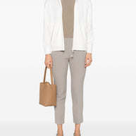 Brunello Cucinelli Full ZIp Hooded Sweatshirt In White