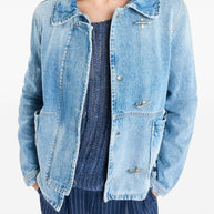 Fay 3Ganci Denim Jacket - Clear Blue