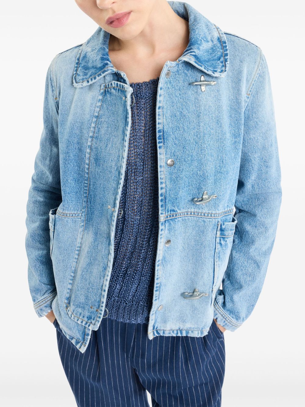 Fay 3Ganci Denim Jacket - Clear Blue