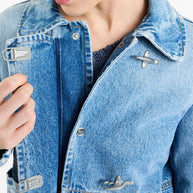 Fay 3Ganci Denim Jacket - Clear Blue