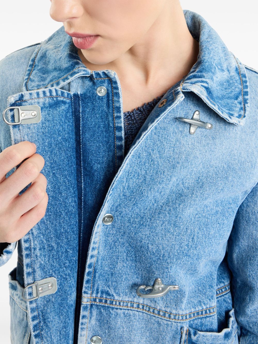 Fay 3Ganci Denim Jacket - Clear Blue