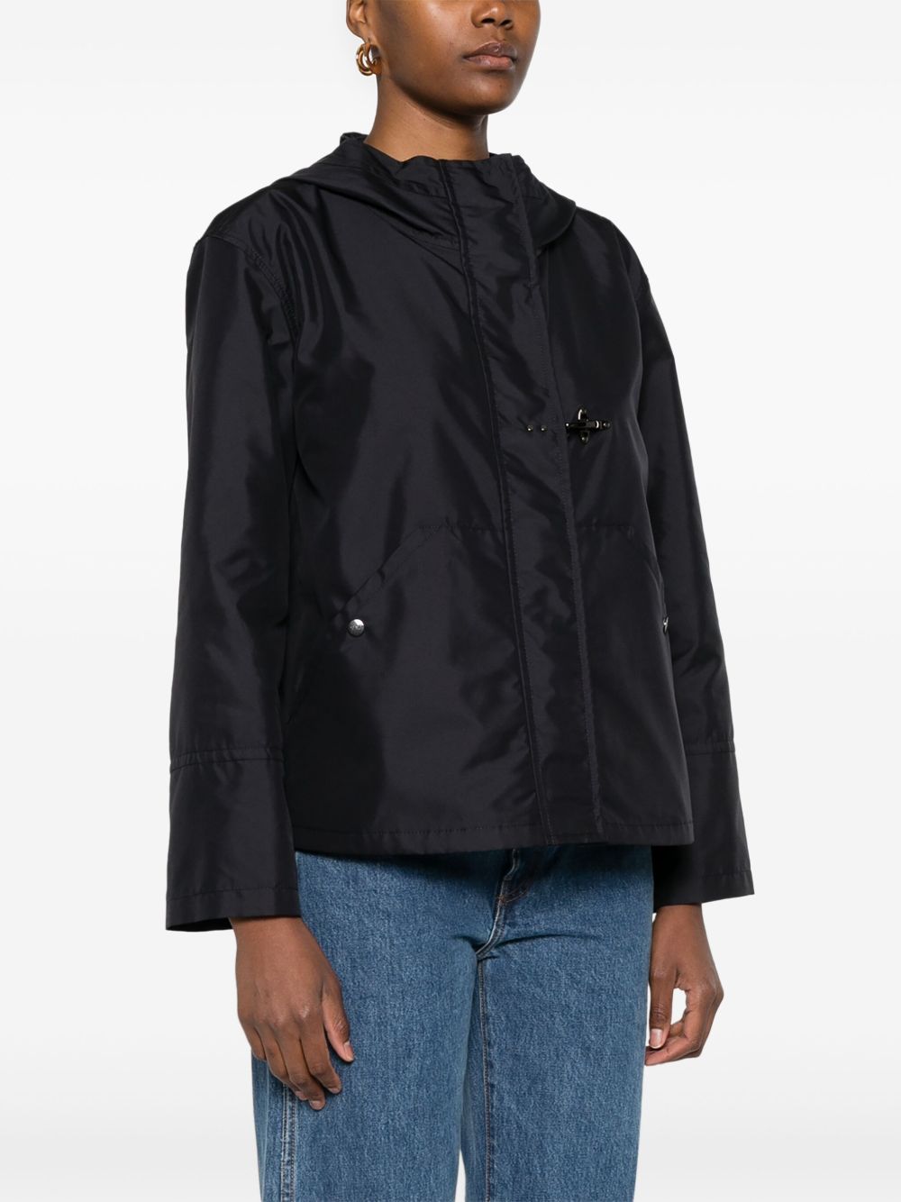 Fay Short Parka Coat - Blue