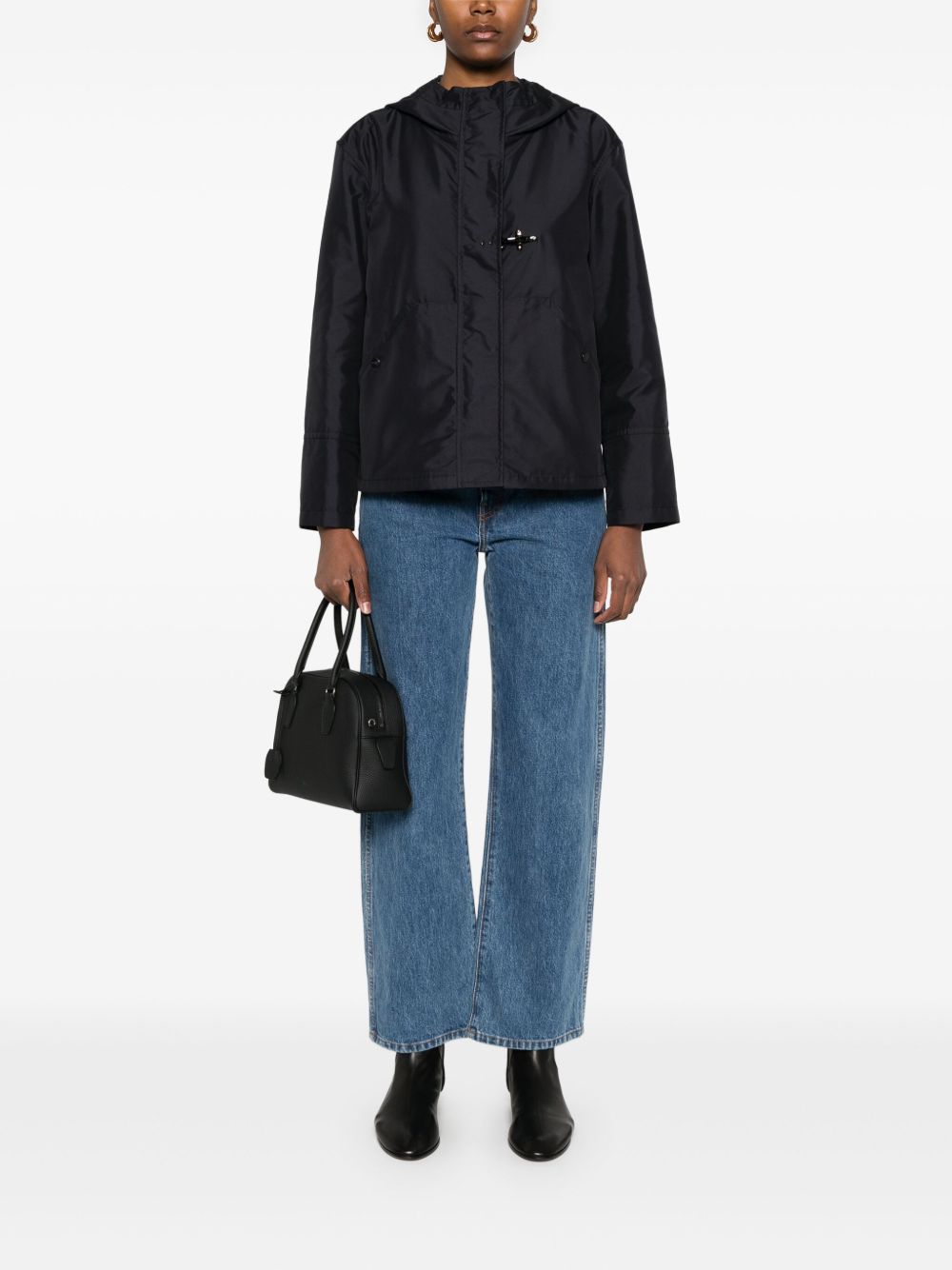 Fay Short Parka Coat - Blue