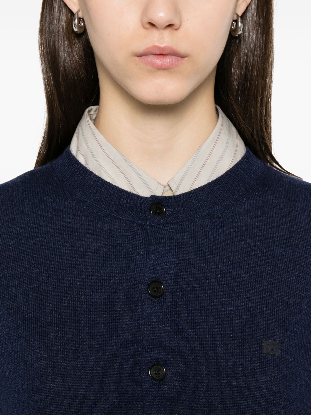 Acne Wool Cardigan Blue