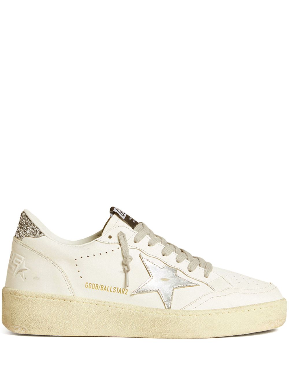 Golden Goose Ball Star Sneakers Silver