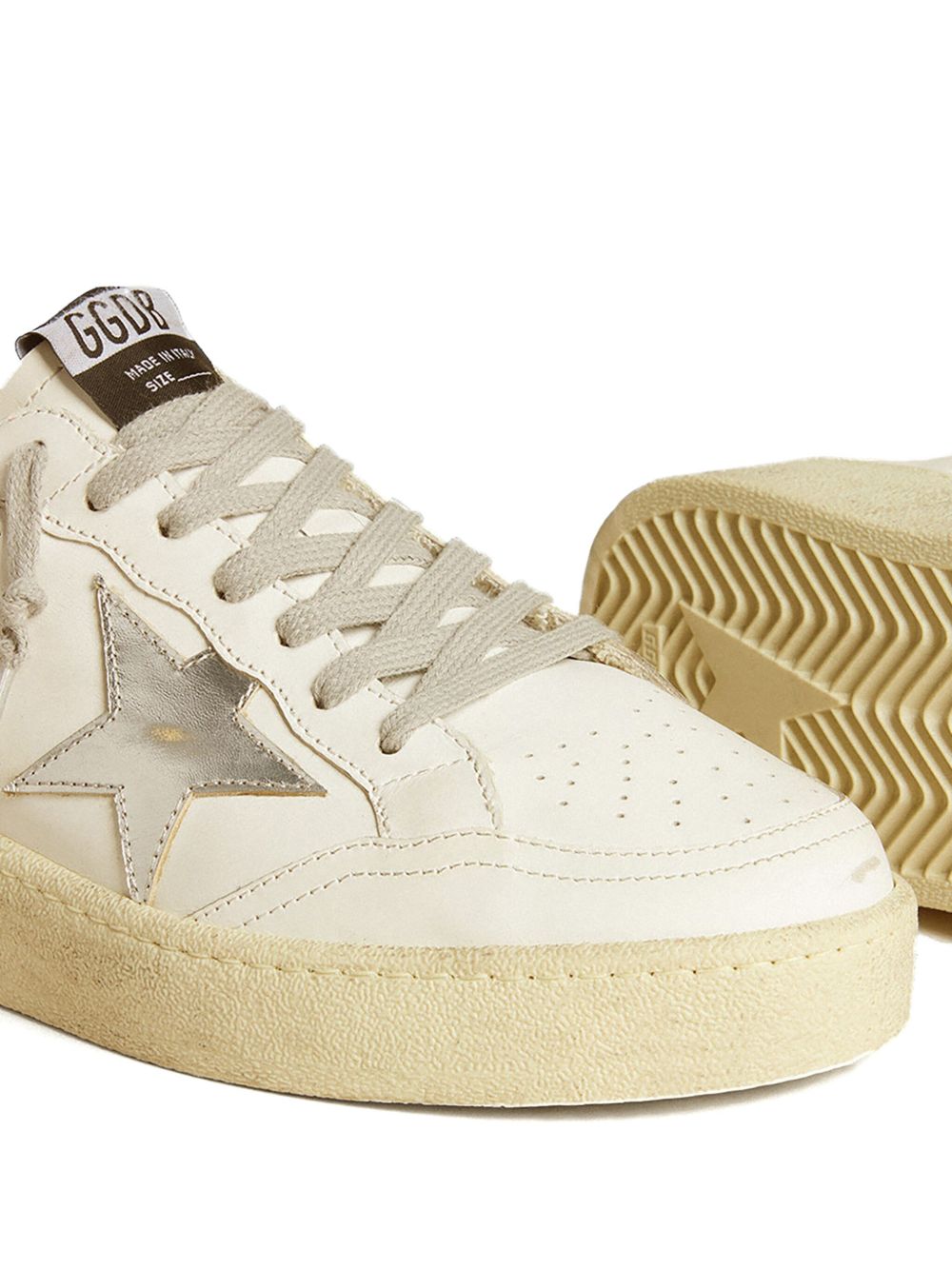 Golden Goose Ball Star Sneakers Silver