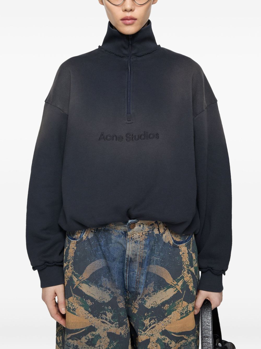 Acne Studios Logo Sweatshirt Blue