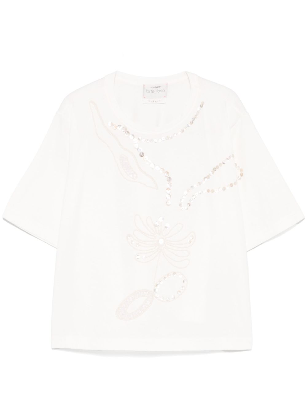 Forte Forte Embroidered Cotton T-shirt White