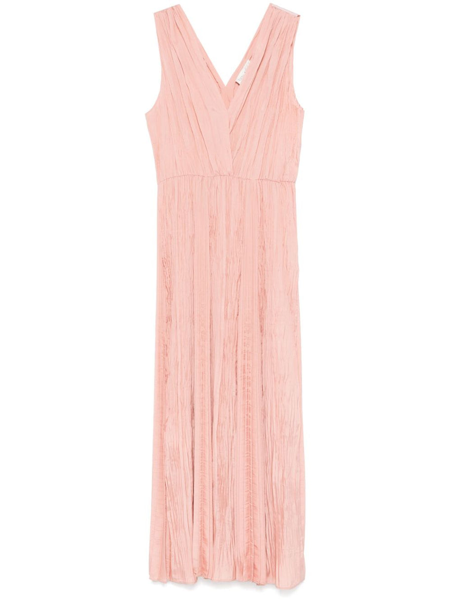 Forte Forte Pleated Midi Dress In Powder