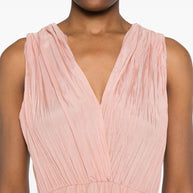 Forte Forte Pleated Midi Dress In Powder