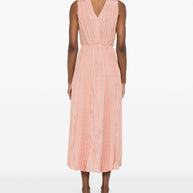 Forte Forte Pleated Midi Dress In Powder