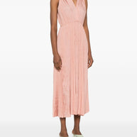 Forte Forte Pleated Midi Dress In Powder
