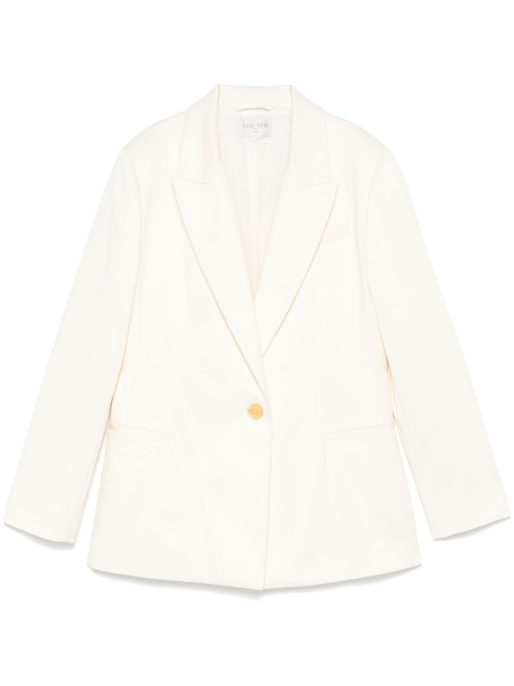 Forte Forte Cotton Single Breasted Blazer Ivory