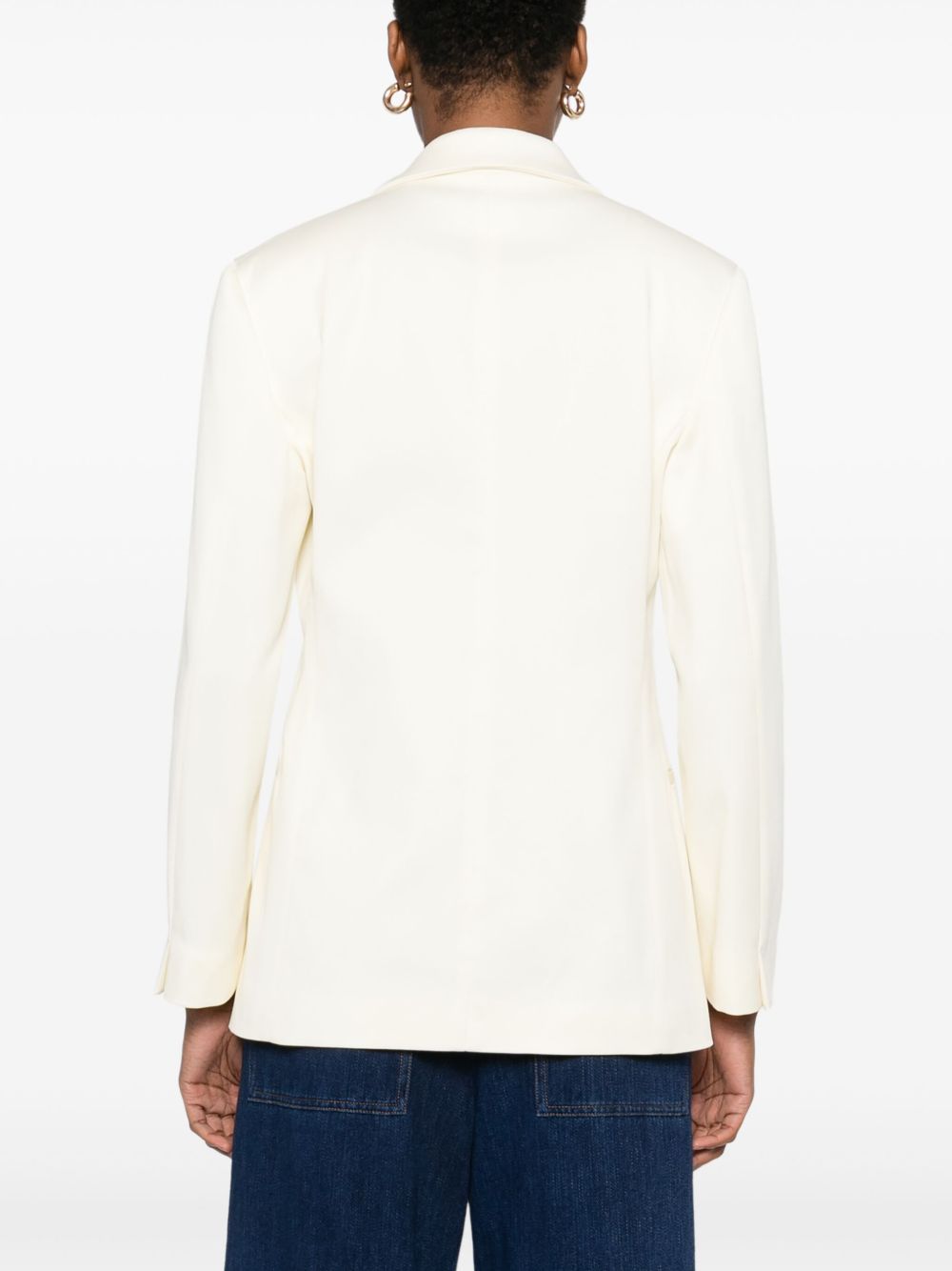 Forte Forte Cotton Single Breasted Blazer Ivory